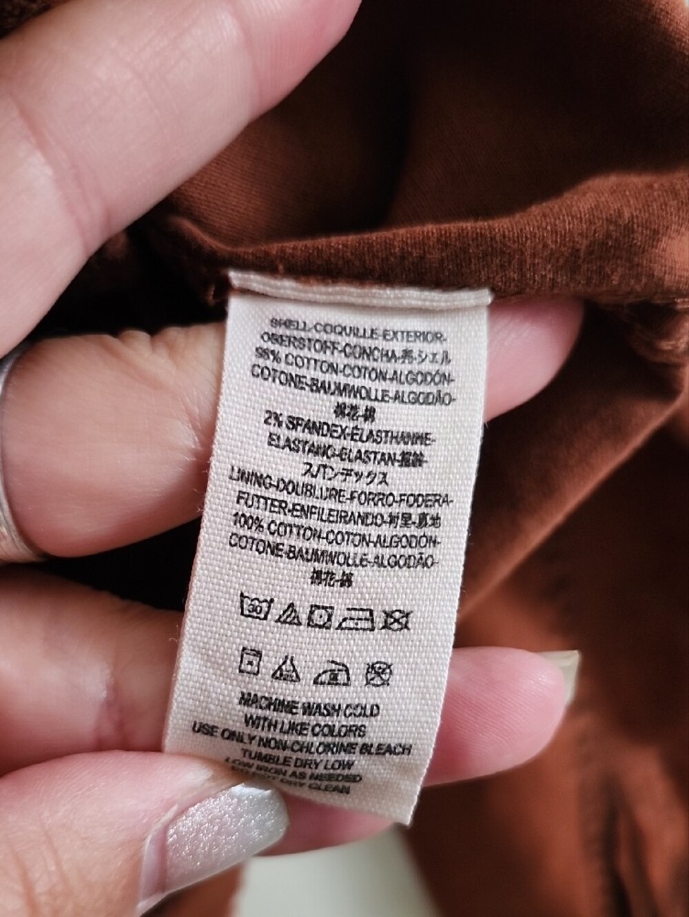 Free People Boho Collapsing Twill Raw Edge Jacket Hanna Rustic Orange women Sz M - Picture 3 of 10